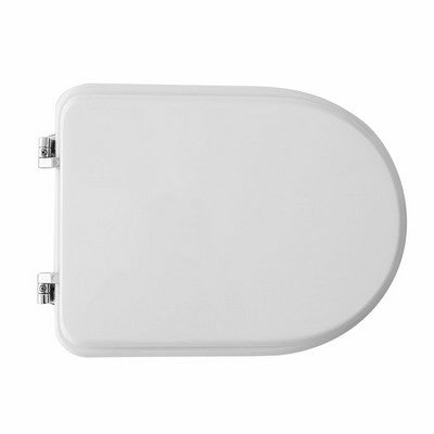 Sedile wc per gravena vaso garbo forma 7 bianco cerniere a passanti