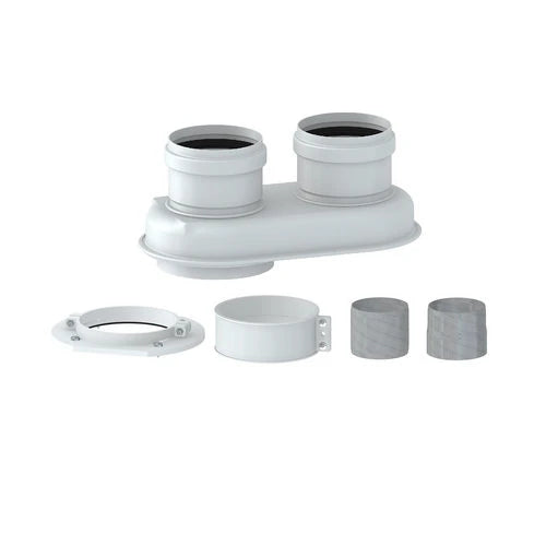 Sdoppiatore universale in alluminio per scaldabagni diam. 60/100 dn80