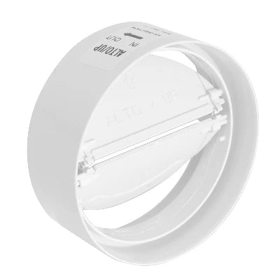 Giunto per tubi tondi in abs con valvola a farf. diam. 100 mm