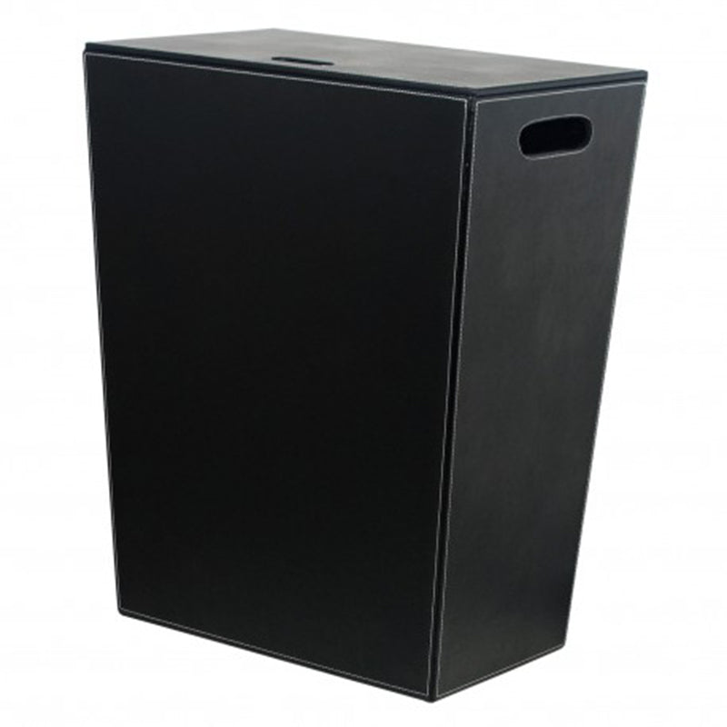 Cesto Porta Biancheria grande in eco pelle koh-i-noor colore nero by CeramicStore | Lo specialista del tuo bagno