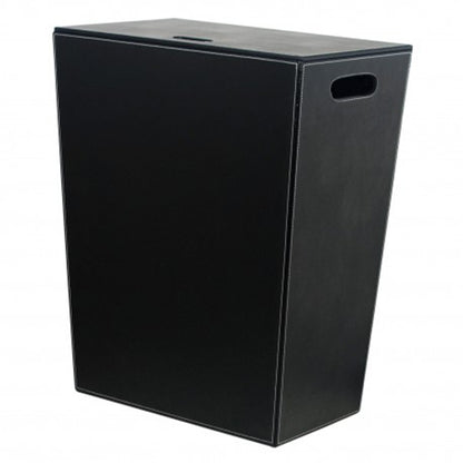 Cesto Porta Biancheria grande in eco pelle koh-i-noor colore nero by CeramicStore | Lo specialista del tuo bagno