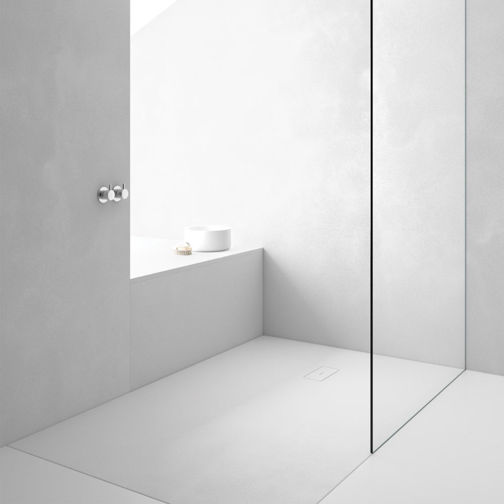 VERSIONE OUTLET - Piatto doccia in resina Fusion con griglia in tinta cm 100x80 Bianco Segnale by CeramicStore | Lo specialista del tuo bagno