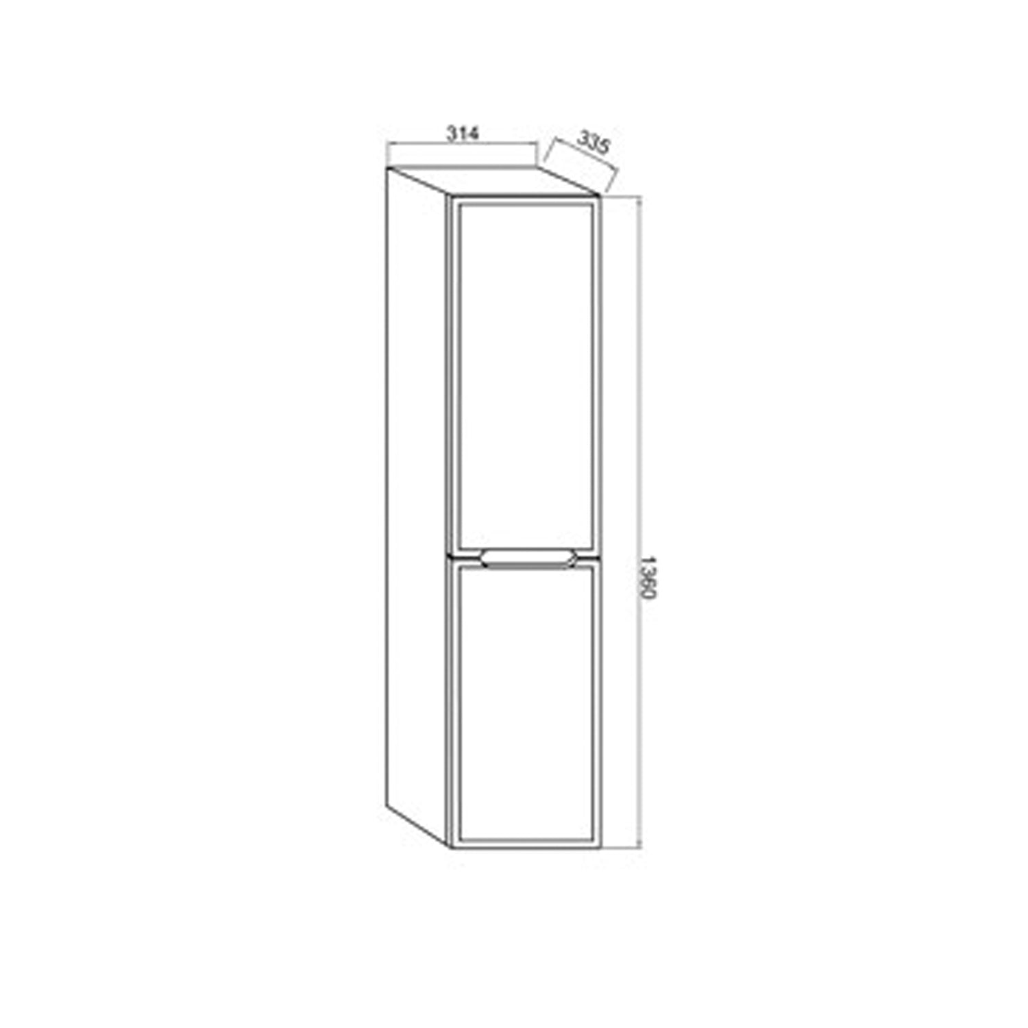 Colonna bagno a due ante color Tortora Chiaro e Rovere Bianco- Fluid by CeramicStore | Lo specialista del tuo bagno