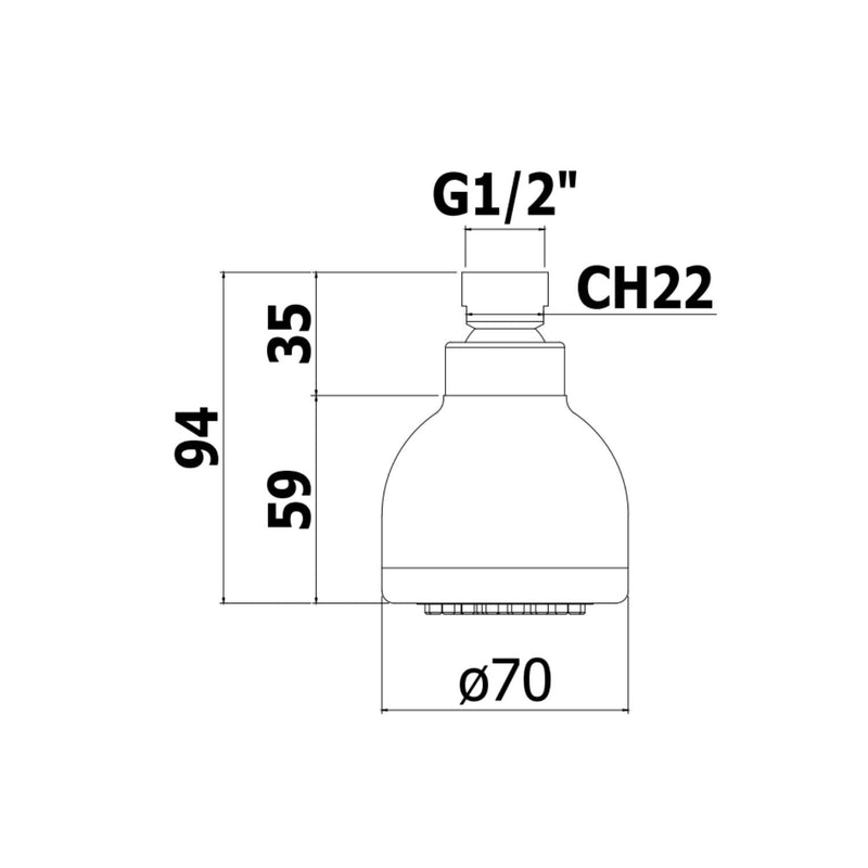 Soffione doccia monogetto anticalcare serie Oregon cod. ZSOF032CR Cromo Paffoni by CeramicStore | Lo specialista del tuo bagno