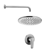 Set Soffione doccia tondo con braccio tondo e misclatore incasso in ottone cromato Paffoni by CeramicStore | Lo specialista del tuo bagno