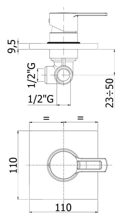 Set Soffione doccia tondo diametro 300 con braccio quadrato e miscelatore incasso doccia Cromo Paffoni by CeramicStore | Lo specialista del tuo bagno