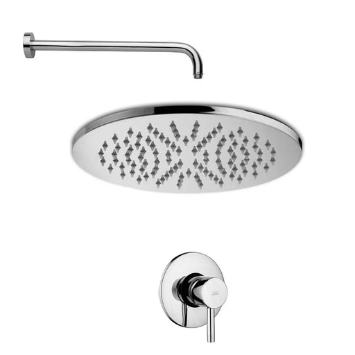 Set Soffione doccia torndo con braccio doccia tondo e miscelatore incasso Light cromo Paffoni by CeramicStore | Lo specialista del tuo bagno