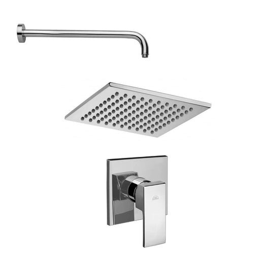 Set soffione doccia anticalcare con braccio tondo e miscelatore incasso Level Cromo Paffoni by CeramicStore | Lo specialista del tuo bagno