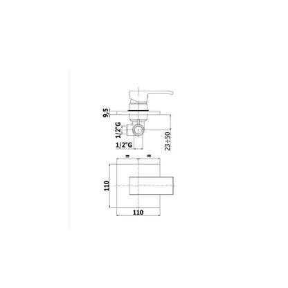 Set soffione doccia anticalcare con braccio tondo e miscelatore incasso Level Cromo Paffoni by CeramicStore | Lo specialista del tuo bagno