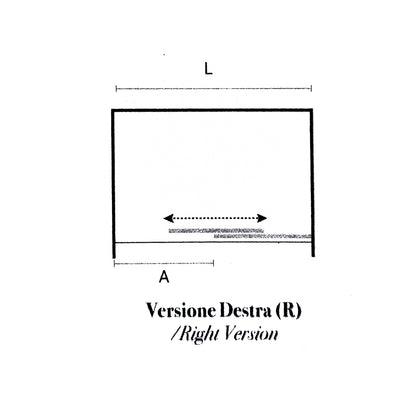 Porta doccia scorrevole DESTRA cm 100 modello Afrodite in cristallo temperato mm 6 by CeramicStore | Lo specialista del tuo bagno