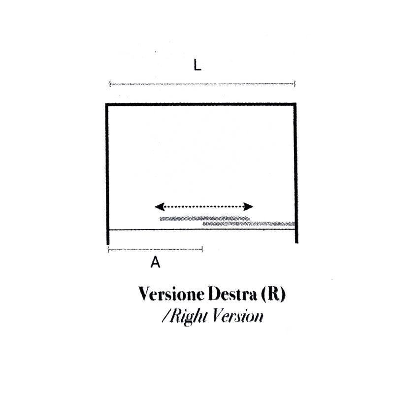 Porta doccia scorrevole DESTRA cm 112 modello Afrodite in cristallo temperato mm 6 by CeramicStore | Lo specialista del tuo bagno