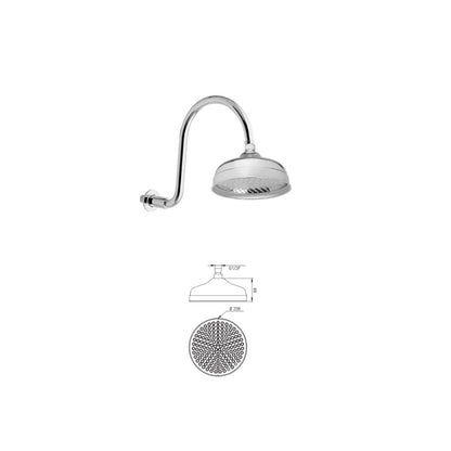 Soffione doccia modello retrà² in ottone cromato Keller Taps by CeramicStore | Lo specialista del tuo bagno