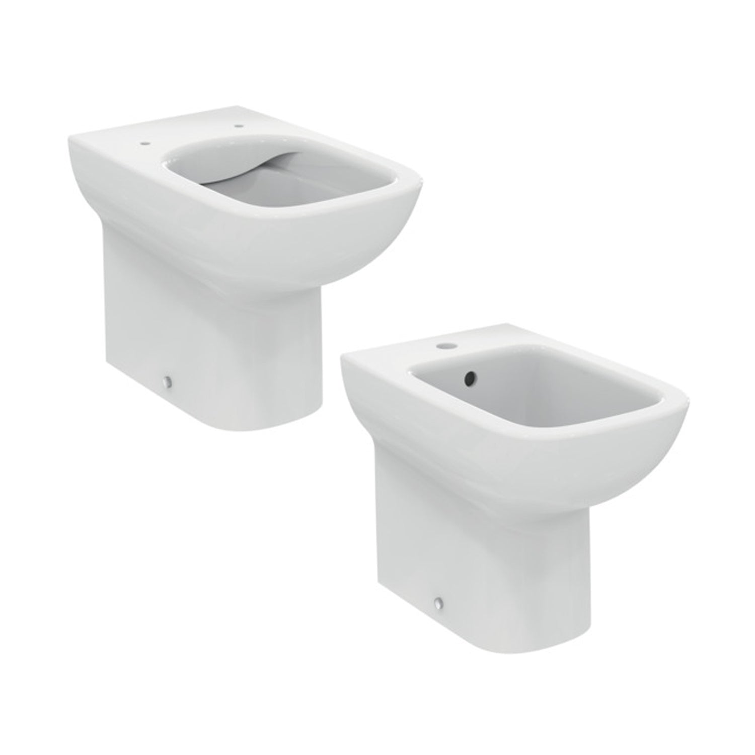 Sanitari filomuro con sedile soft close collezione Life Ideal Standard