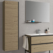 Composizione di mobili bagno con lavabo, colonna, pensile e specchio modello York03 170 cm Rovere Nabucco by CeramicStore | Lo specialista del tuo bagno