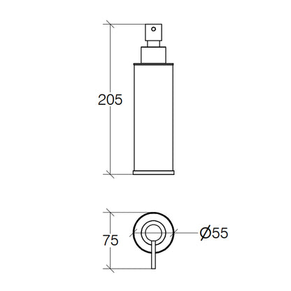 Dosasapone in ottone di Lineabeta collezione Saon da 220 ml - Cromato