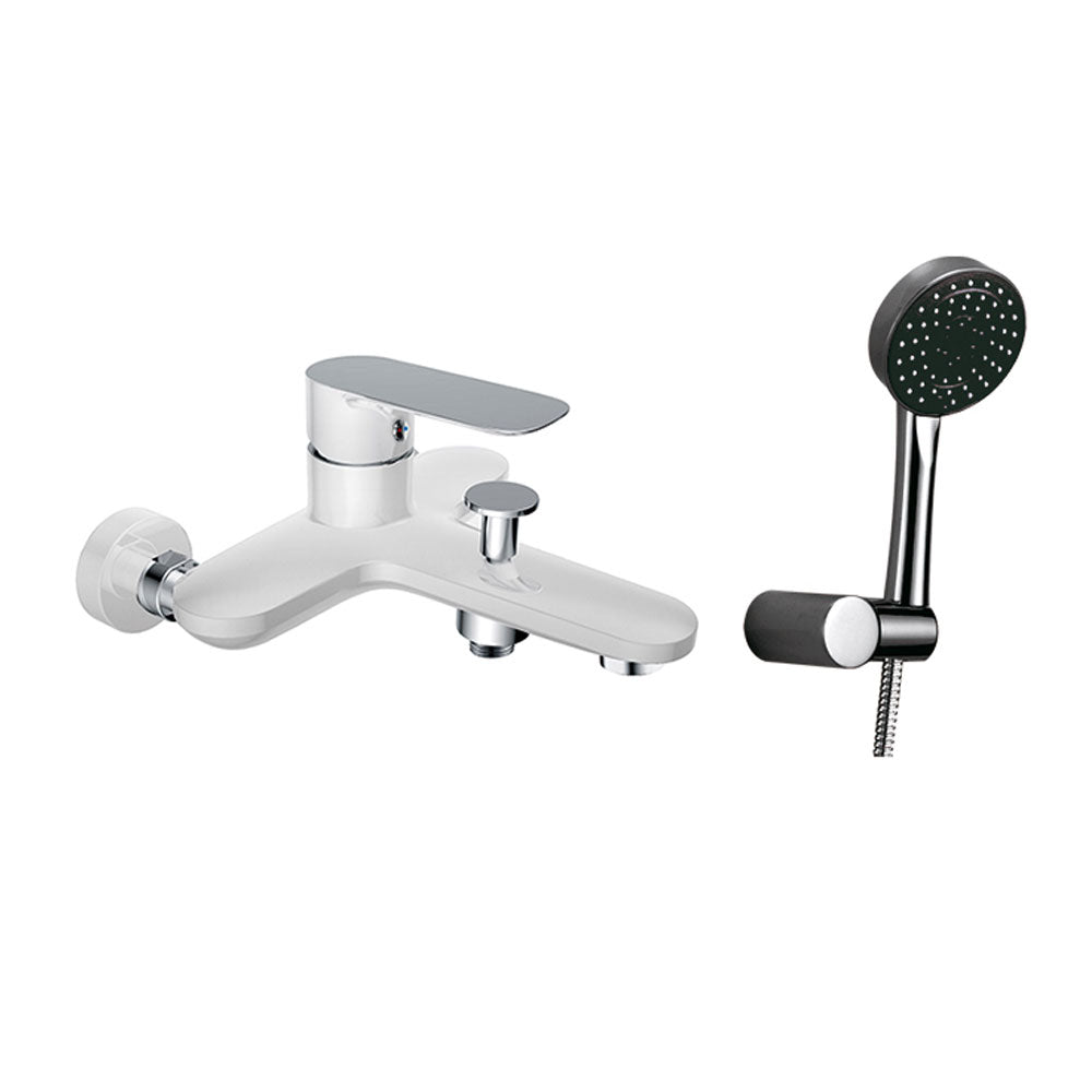 Miscelatore per vasca, in ottone della serie Cassio by GME - Bianco/Cromo by CeramicStore | Lo specialista del tuo bagno