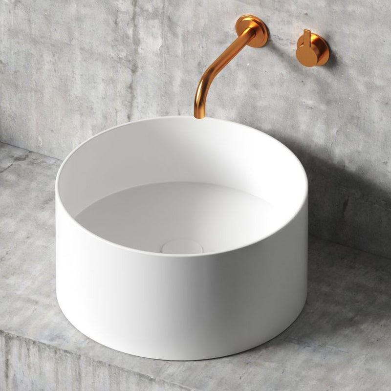 Lavandino da appoggio/sospeso cm à¸40x20h serie Core di Ceramica Galassia -  Bianco lucido