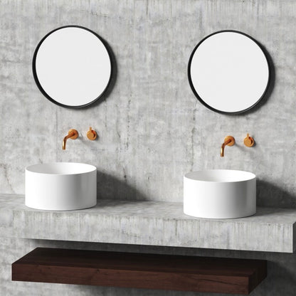 Lavandino da appoggio/sospeso cm à¸40x20h serie Core di Ceramica Galassia -  Bianco Matt