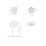 Lavandino da appoggio/sospeso cm à¸40x20h serie Core di Ceramica Galassia - Sabbia