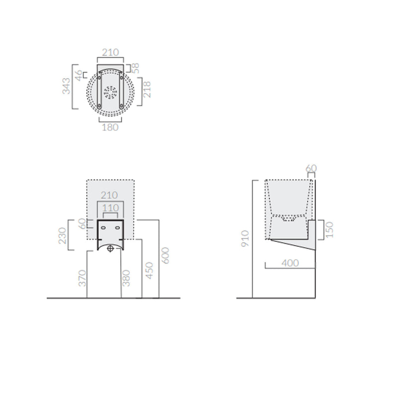 Staffa per installazione lavabi Core di Ceramica Galassia cod. 7305 by CeramicStore | Lo specialista del tuo bagno