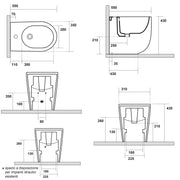 Bidet Filomuro 55x35 cm collezione Nolita Kerasan