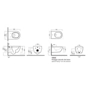 Bidet sospeso 54x35 cm serie Fusion di Hatria