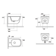 Bidet Sospeso 54x35 cm collezione Tribeca Kerasan
