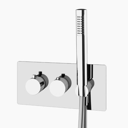 Miscelatore doccia termostatico ad incasso con set doccia mod. 'T' con deviatore 3-2 vie by CeramicStore | Lo specialista del tuo bagno