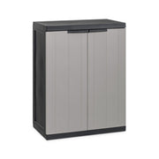 Armadio Bios a 2 ante tutto piani - Nero/Grigio tortora by CeramicStore | Lo specialista del tuo bagno