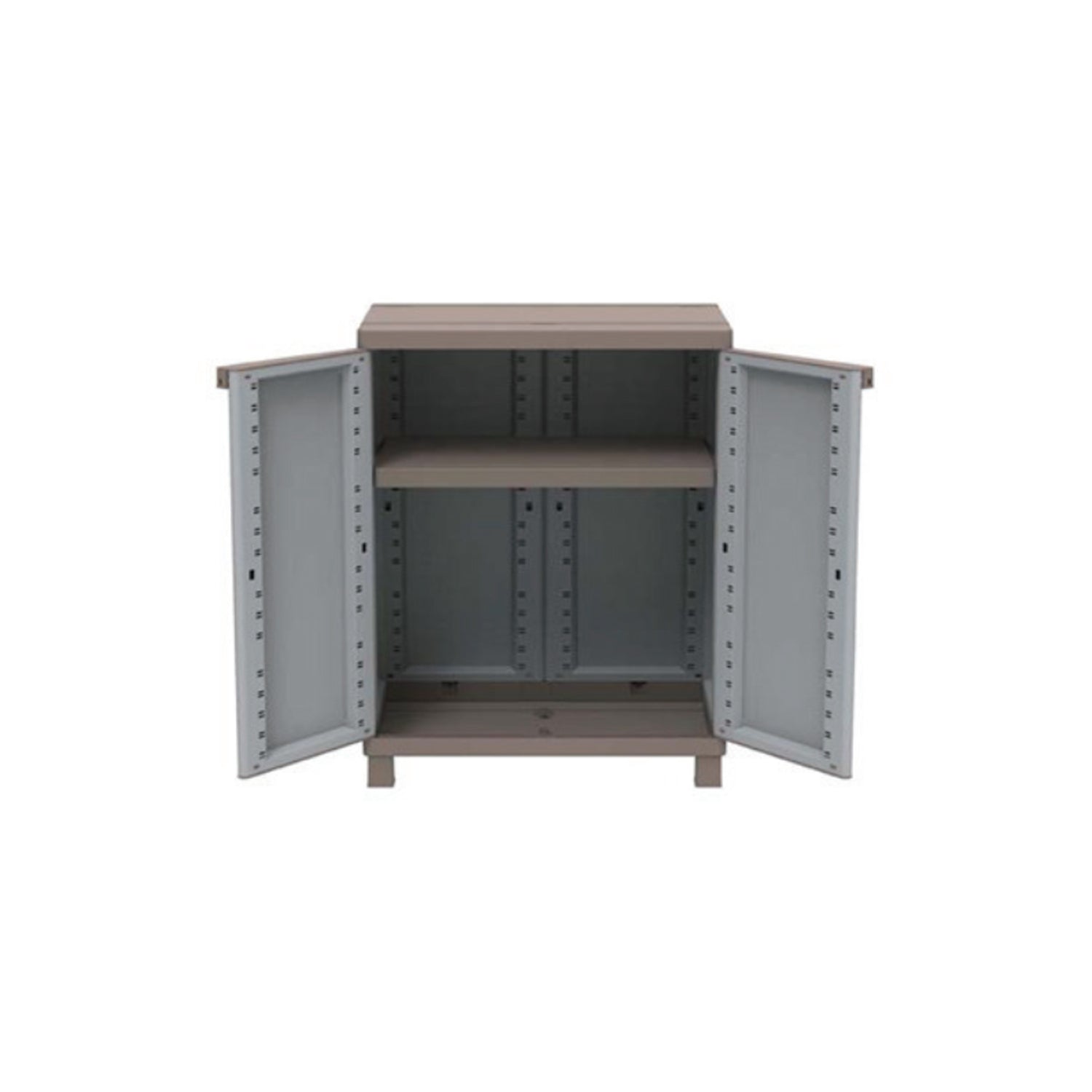 Armadio Terry basso a 2 ante - Grigio/Tortora effetto Rattan by CeramicStore | Lo specialista del tuo bagno