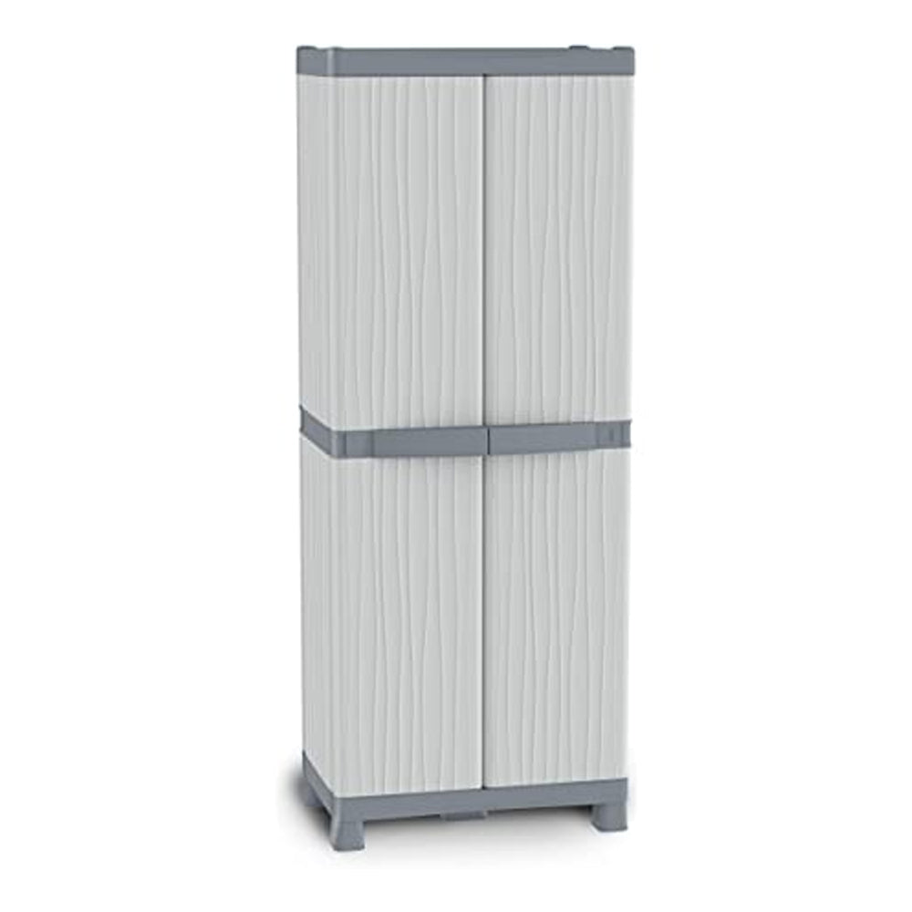 Armadio Terry Wave a 2 ante e 4 ripiani interni - Grigio by CeramicStore | Lo specialista del tuo bagno