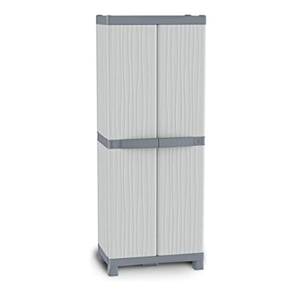 Armadio Terry Wave a 2 ante e 4 ripiani interni - Grigio by CeramicStore | Lo specialista del tuo bagno