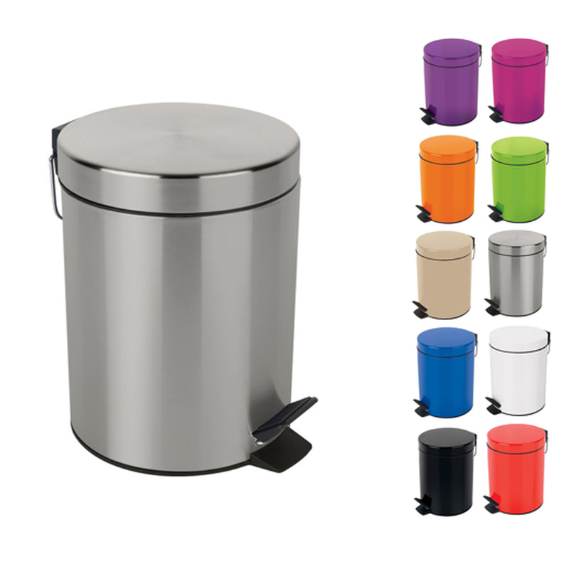 Pattumiera a pedale da 3L in Acciaio modello Sydney - Spazzolato by CeramicStore | Lo specialista del tuo bagno