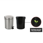 Pattumiera a pedale da 3L in Acciaio modello Sydney - Spazzolato by CeramicStore | Lo specialista del tuo bagno