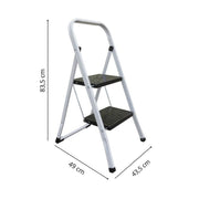 Scaletta pieghevole in Acciaio a 2 gradini - Nero e bianco by CeramicStore | Lo specialista del tuo bagno