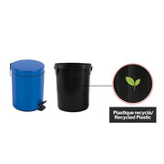 Pattumiera a pedale da 3L in Acciaio modello Sydney - Blu by CeramicStore | Lo specialista del tuo bagno