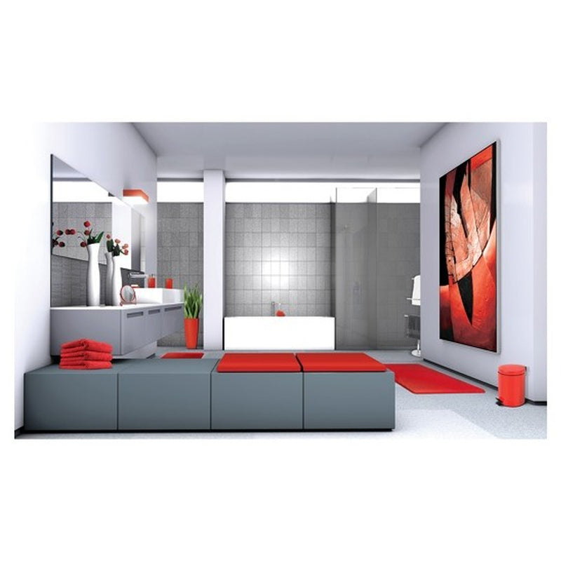 Pattumiera a pedale da 3L in Acciaio modello Sydney - Rosso by CeramicStore | Lo specialista del tuo bagno