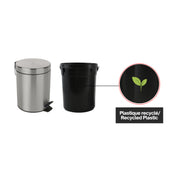 Pattumiera a pedale da 5L in Acciaio modello Sydney - Spazzolato by CeramicStore | Lo specialista del tuo bagno