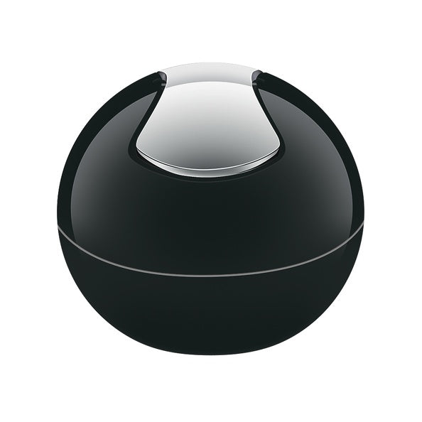 Pattumiera da 1L con coperchio basculante rimovibile modello Bowl - Nero Lucido by CeramicStore | Lo specialista del tuo bagno