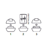Pattumiera da 1L con coperchio basculante rimovibile modello Bowl - Total White by CeramicStore | Lo specialista del tuo bagno