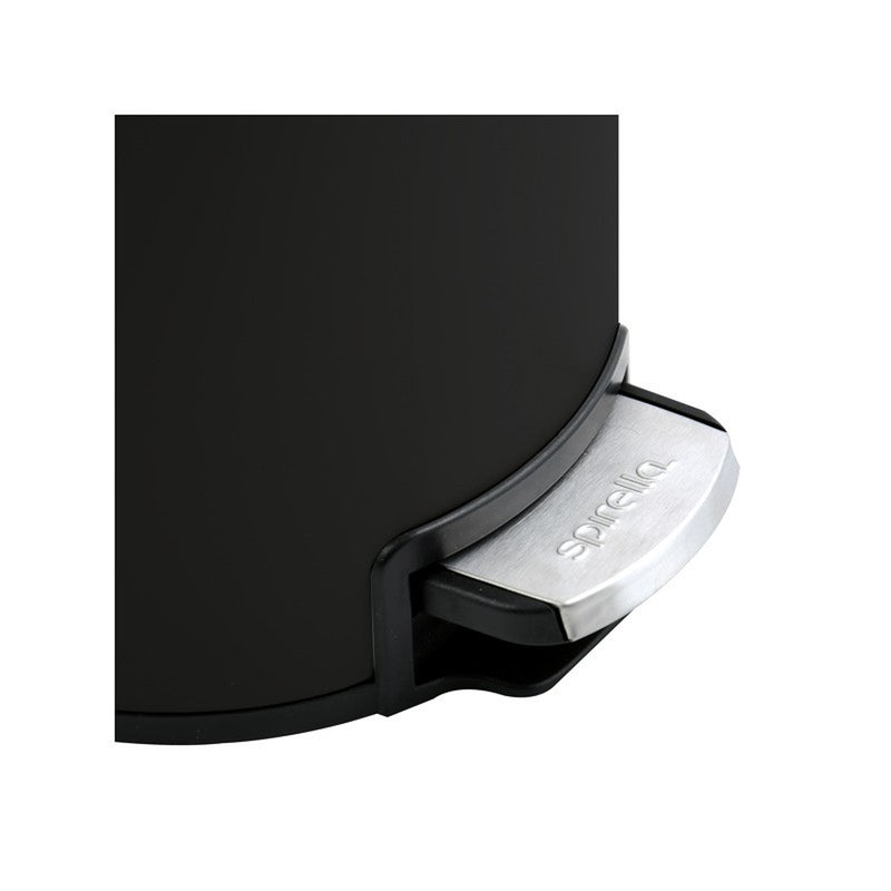 Pattumiera a pedale da 3L modello Riku in Acciaio Inox - Nero Opaco by CeramicStore | Lo specialista del tuo bagno