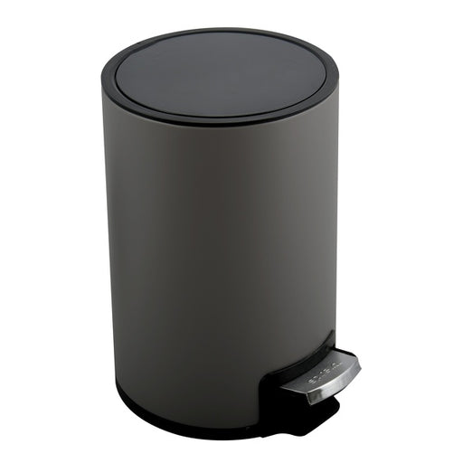 Pattumiera a pedale da 5L modello Riku in Acciaio Inox - Grigio Opaco by CeramicStore | Lo specialista del tuo bagno