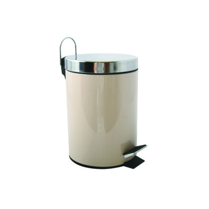 Pattumiera a pedale modello Unis da 3L in Acciaio Inox - Beige by CeramicStore | Lo specialista del tuo bagno