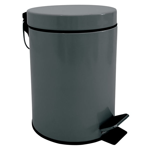 Pattumiera a pedale modello Unis da 3L in Acciaio Inox - Grigio Scuro by CeramicStore | Lo specialista del tuo bagno