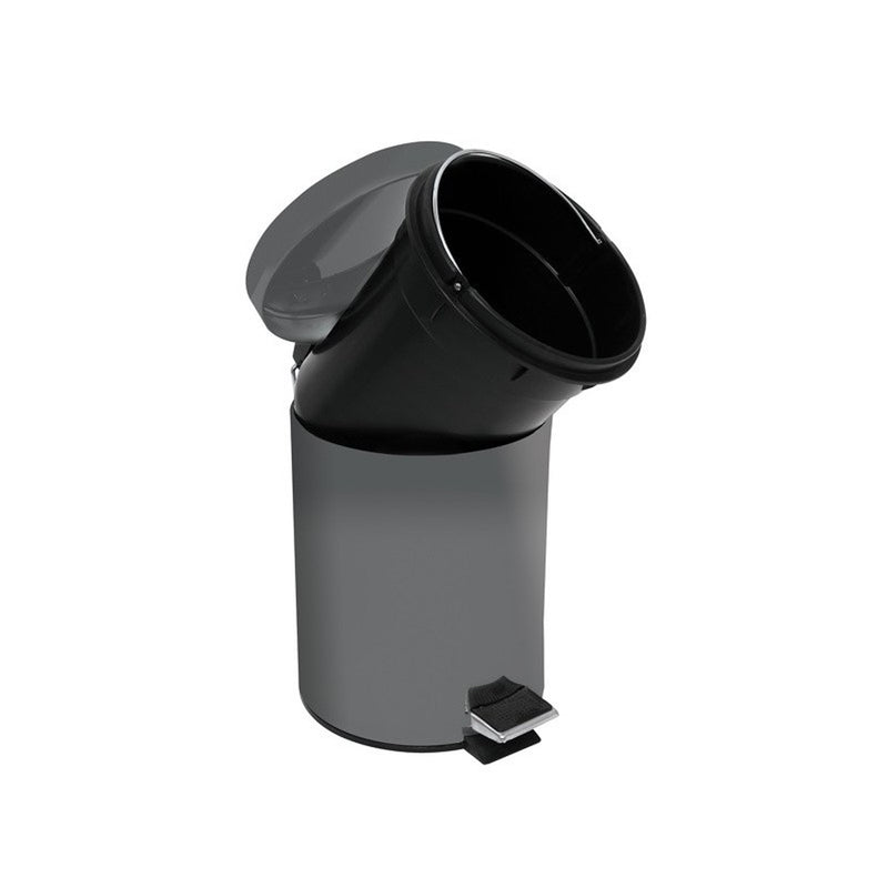 Pattumiera a pedale modello Unis da 3L in Acciaio Inox - Grigio Scuro by CeramicStore | Lo specialista del tuo bagno