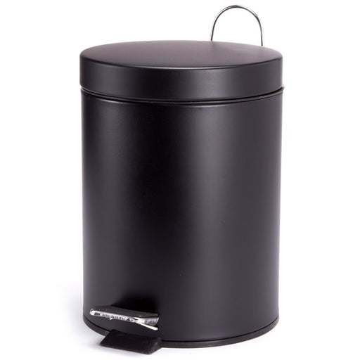 Pattumiera a pedale da 5L in Acciaio Inox - Nero by CeramicStore | Lo specialista del tuo bagno