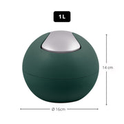Pattumiera da 1L con coperchio basculante rimovibile modello Bowl - Verde Matt by CeramicStore | Lo specialista del tuo bagno