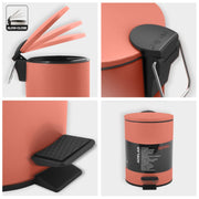 Pattumiera a pedale 3L in Acciaio modello Adelar - Terracotta Opaco by CeramicStore | Lo specialista del tuo bagno