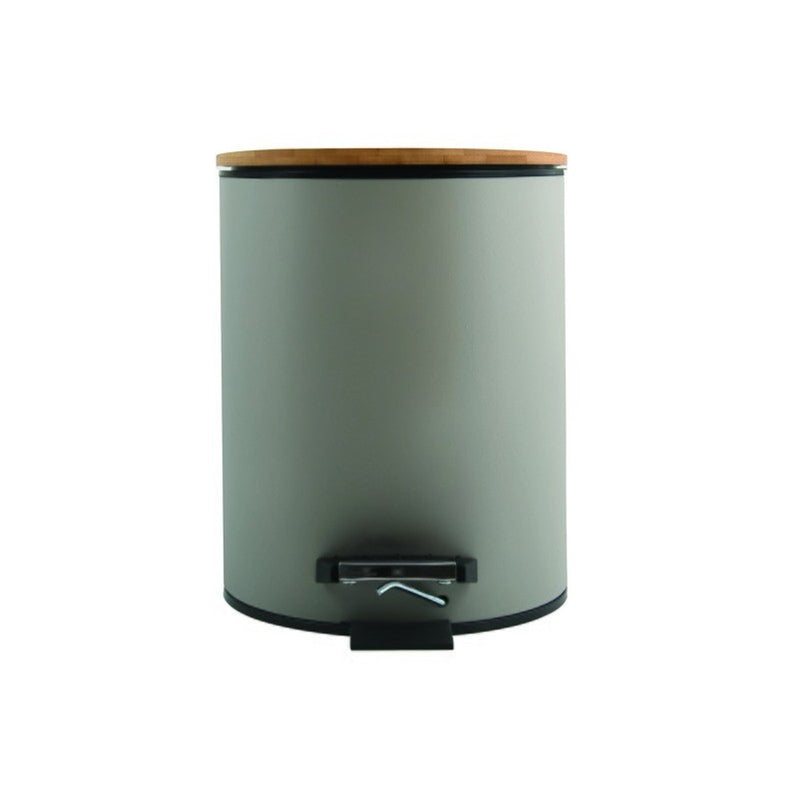Pattumiera a pedale 5L in Acciaio e Bambà¹ modello Adonis - Tortora Opaco by CeramicStore | Lo specialista del tuo bagno