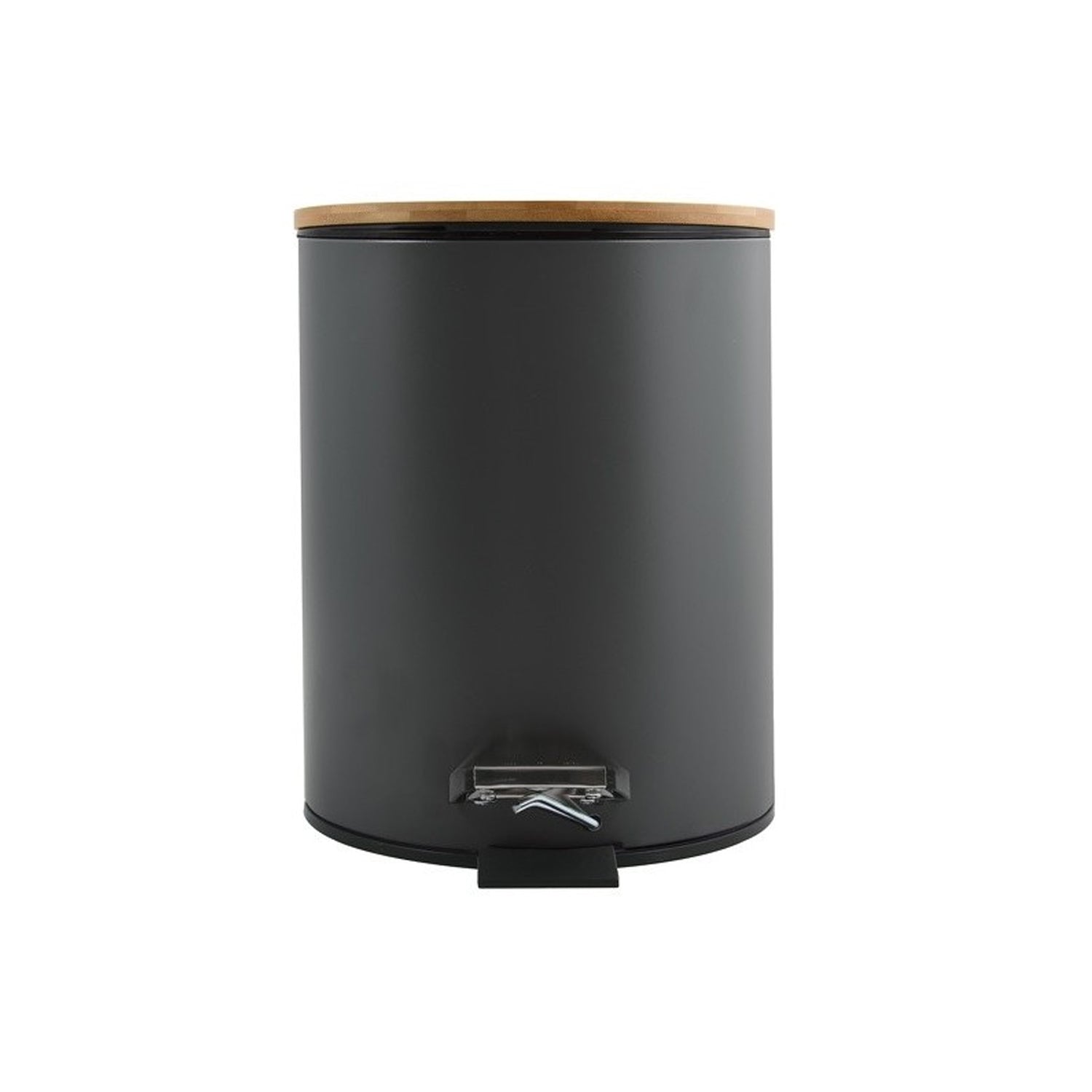 Pattumiera a pedale 5L in Acciaio e Bambà¹ modello Adonis - Grigio Antracite Opaco by CeramicStore | Lo specialista del tuo bagno